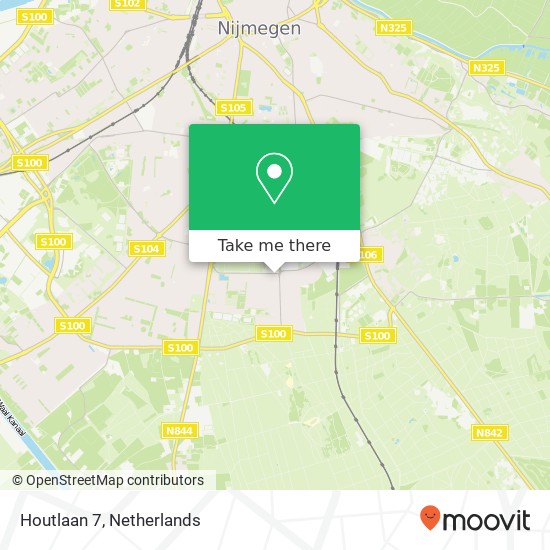 Houtlaan 7, 6525 ZA Nijmegen map