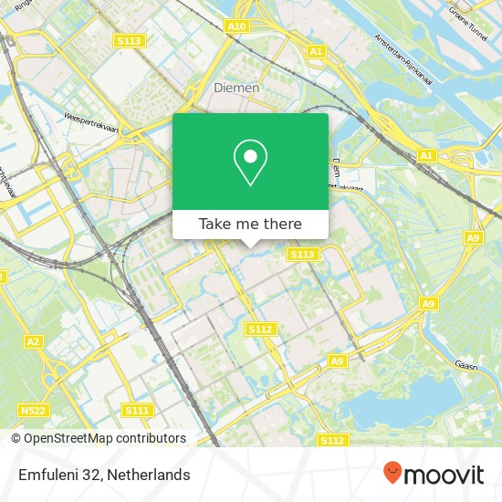 Emfuleni 32, 1103 AP Amsterdam map