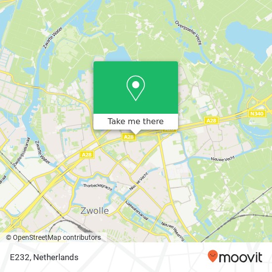 E232, 8022 Zwolle map