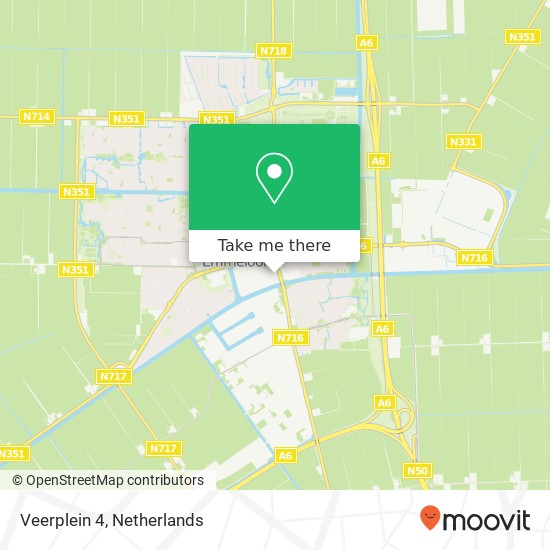 Veerplein 4, 8301 AH Emmeloord Karte