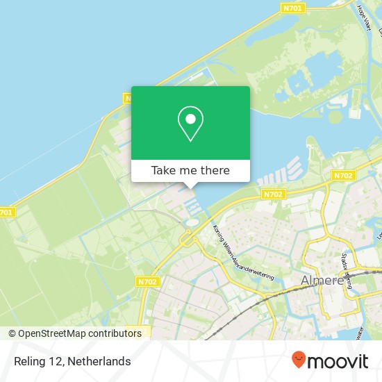 Reling 12, 1319 CG Almere-Stad map