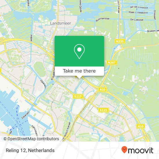 Reling 12, 1034 NB Amsterdam Karte