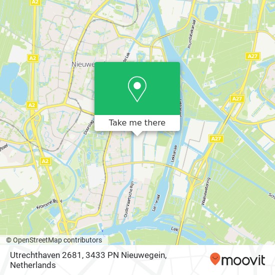 Utrechthaven 2681, 3433 PN Nieuwegein Karte