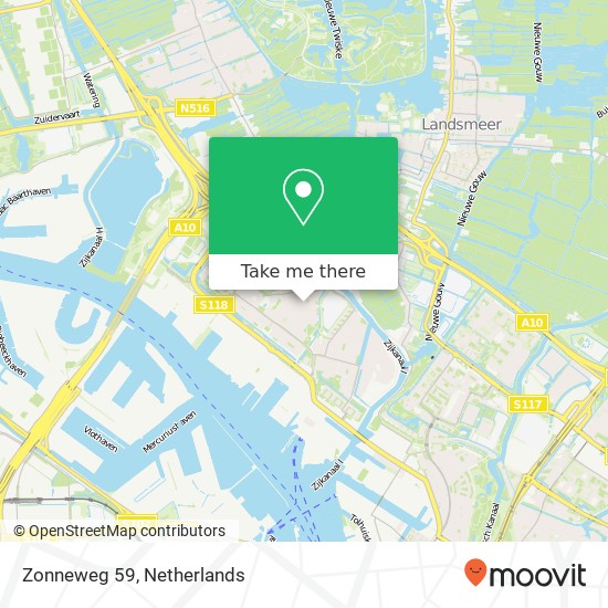 Zonneweg 59, 1033 CH Amsterdam Karte