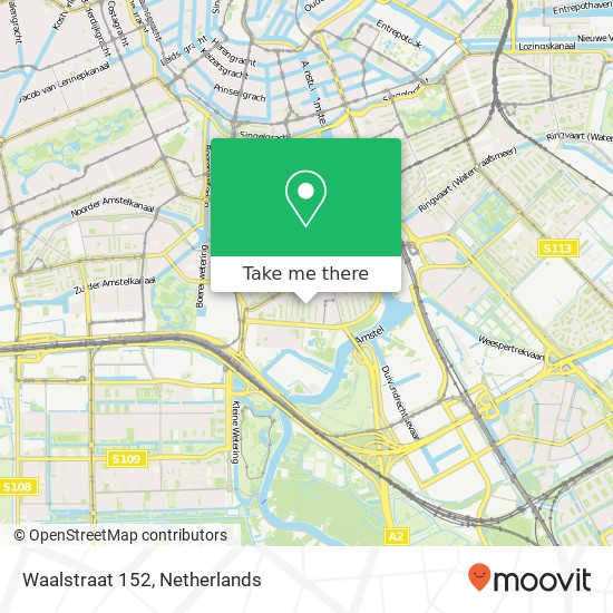 Waalstraat 152, 1079 EE Amsterdam map