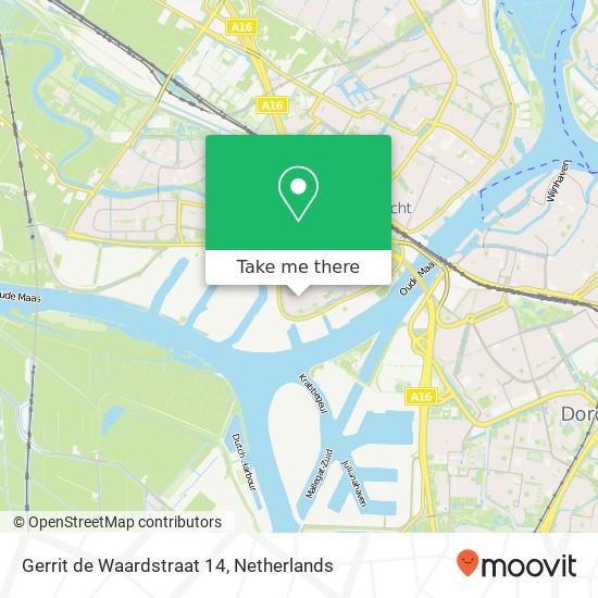 Gerrit de Waardstraat 14, 3333 BD Zwijndrecht Karte
