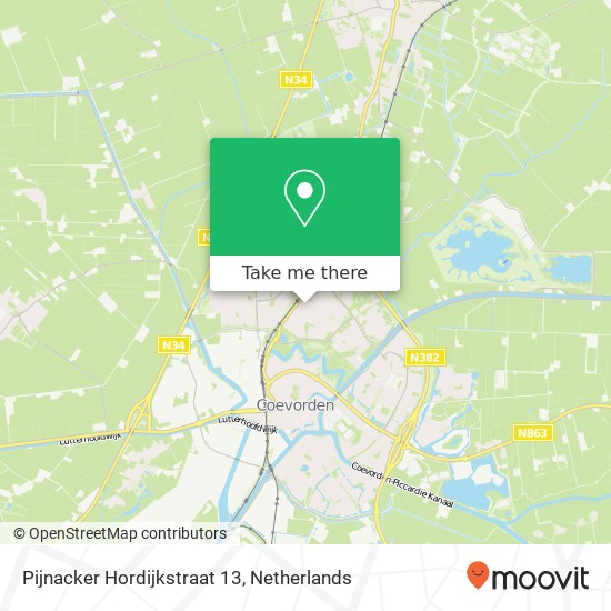 Pijnacker Hordijkstraat 13, 7741 VH Coevorden map