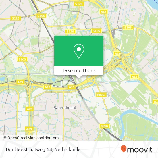 Dordtsestraatweg 64, 2991 XB Barendrecht map
