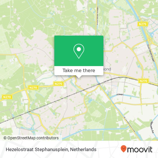 Hezelostraat Stephanusplein, 5707 ZW Helmond map