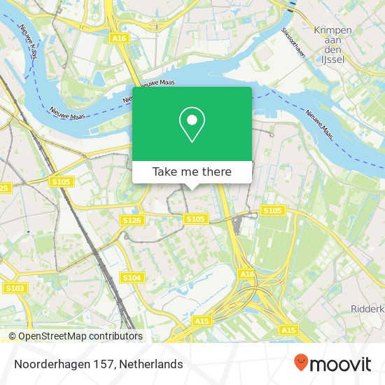 Noorderhagen 157, 3078 CK Rotterdam map