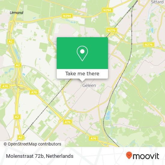 Molenstraat 72b, 6161 CW Geleen map