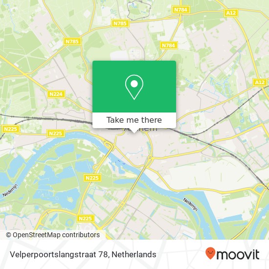 Velperpoortslangstraat 78, 6811 BA Arnhem map