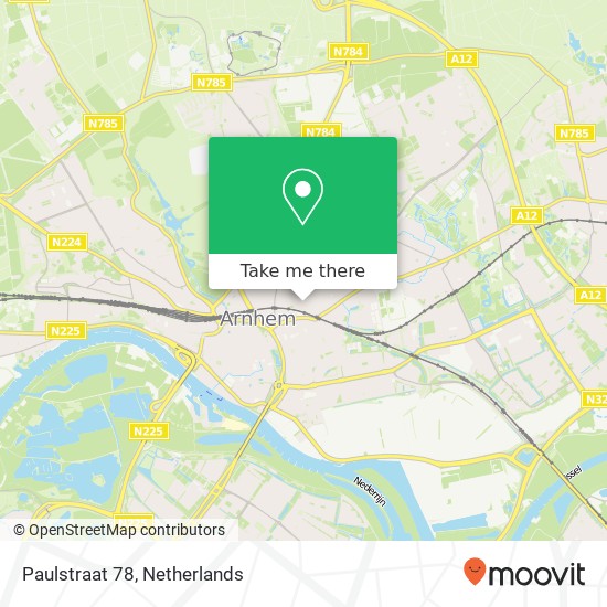 Paulstraat 78, 6822 BT Arnhem Karte