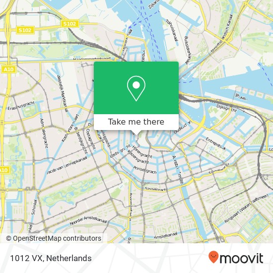 1012 VX, 1012 VX Amsterdam, Nederland map