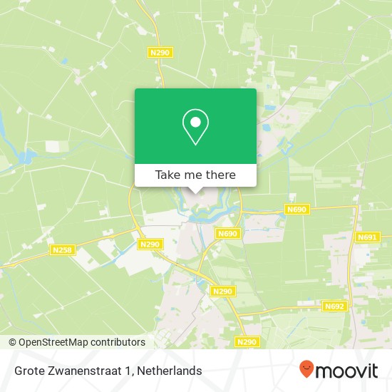 Grote Zwanenstraat 1, Grote Zwanenstraat 1, 4561 AN Hulst, Nederland map