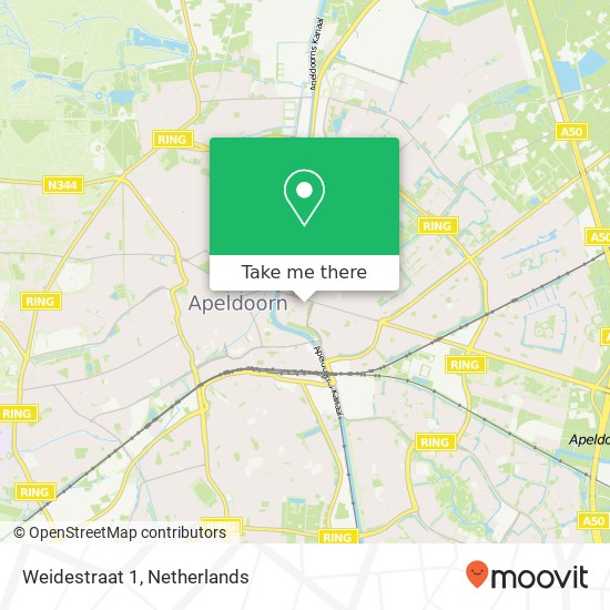 Weidestraat 1, 7321 AL Apeldoorn Karte