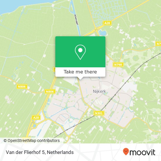 Van der Flierhof 5, 3861 DP Nijkerk Karte