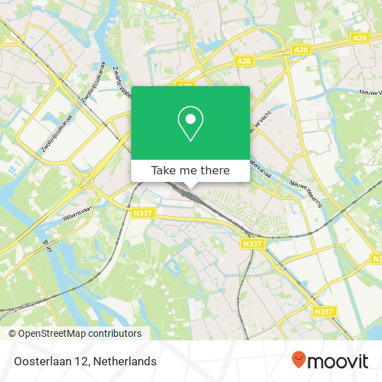 Oosterlaan 12, 8011 GC Zwolle map