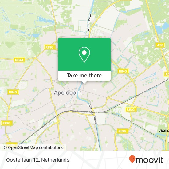 Oosterlaan 12, 7322 HH Apeldoorn Karte