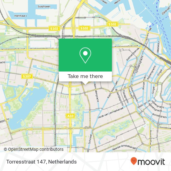Torresstraat 147, 1056 ND Amsterdam map
