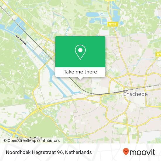 Noordhoek Hegtstraat 96, Noordhoek Hegtstraat 96, 7521 GG Enschede, Nederland map