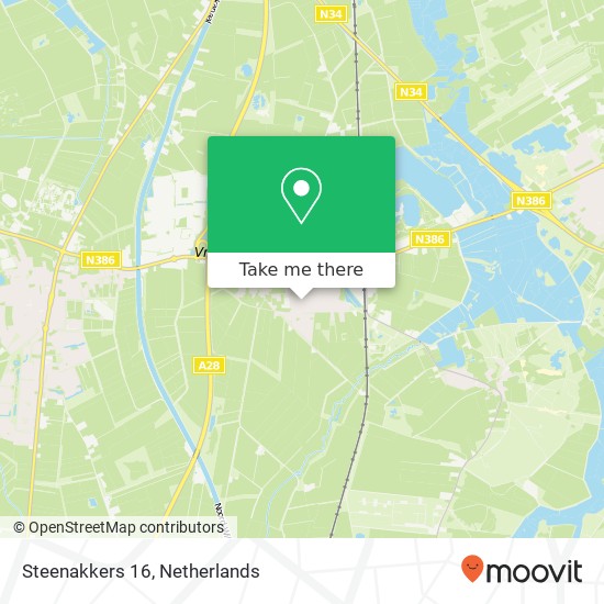 Steenakkers 16, 9482 RC Tynaarlo map