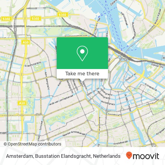 Amsterdam, Busstation Elandsgracht, Amsterdam, Busstation Elandsgracht, 1016 TL Amsterdam, Nederland Karte