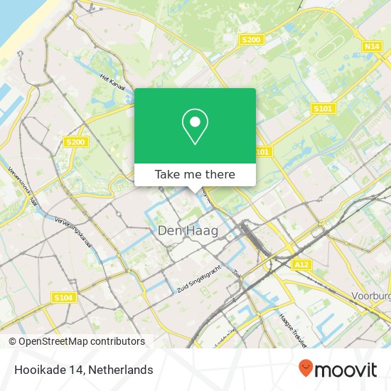 Hooikade 14, 2514 BH Den Haag map