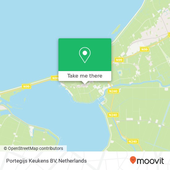 Portegijs Keukens BV, Westerlanderweg 52 map