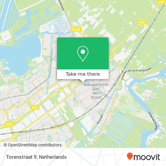 Torenstraat 9, 2912 CS Nieuwerkerk aan den IJssel Karte