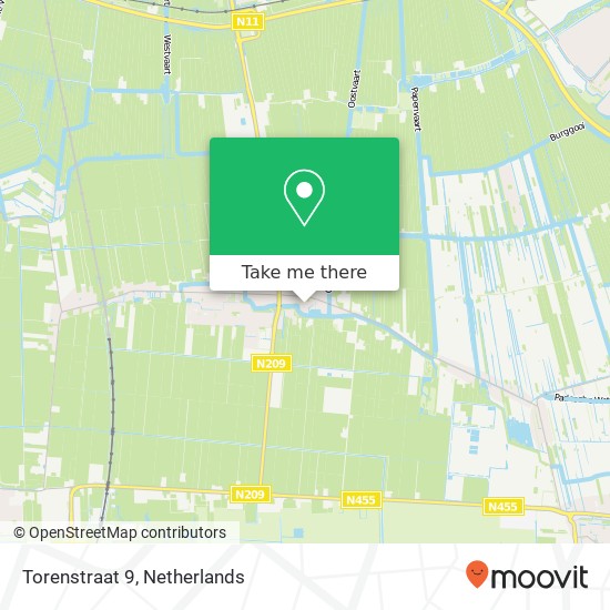 Torenstraat 9, 2391 BR Hazerswoude-Dorp map