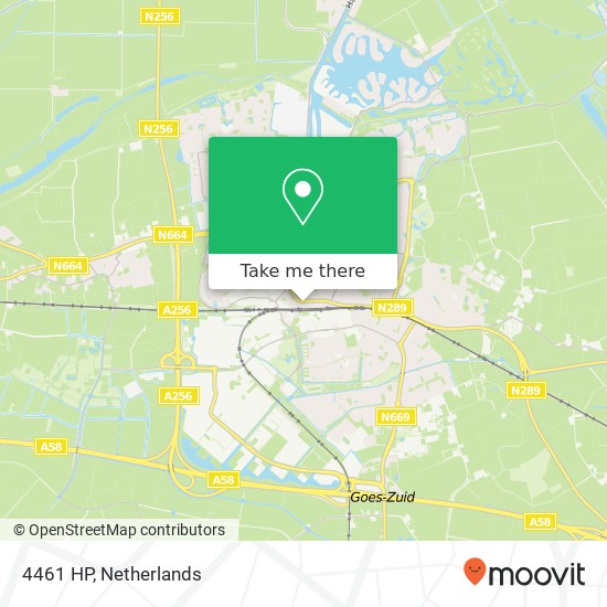 4461 HP, 4461 HP Goes, Nederland map