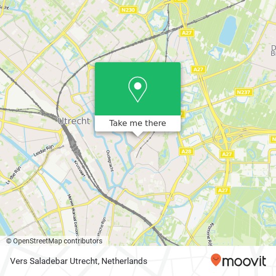 Vers Saladebar Utrecht, Nachtegaalstraat 61 map
