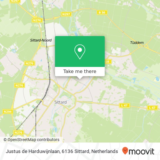 Justus de Harduwijnlaan, 6136 Sittard Karte