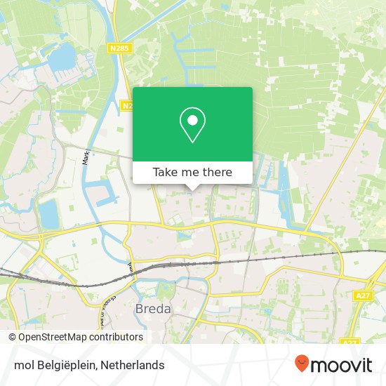 mol Belgiëplein, 4826 Breda Karte