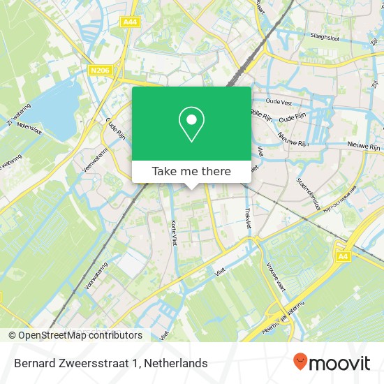 Bernard Zweersstraat 1, 2324 VE Leiden map