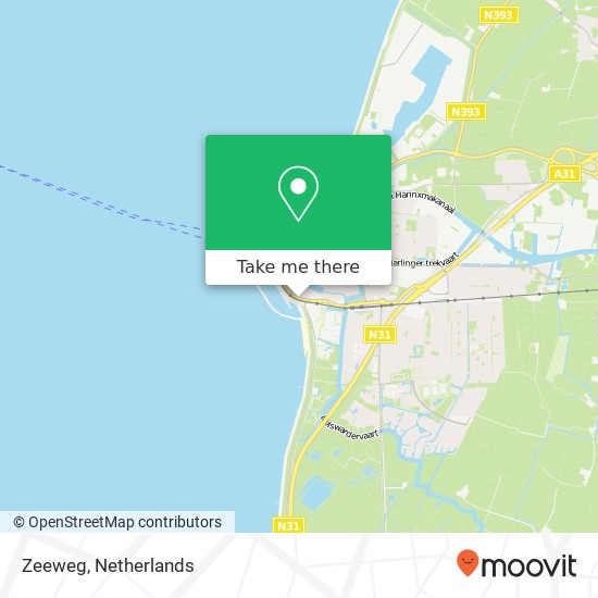 Zeeweg, 8861 XP Harlingen map