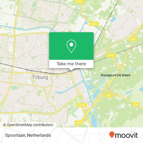 Spoorlaan, 5018 Tilburg map