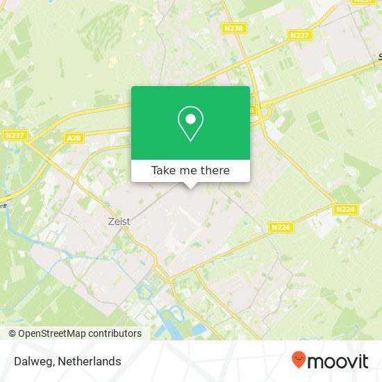 Dalweg, 3707 BA Zeist map