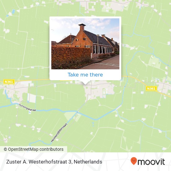 Zuster A. Westerhofstraat 3, 9965 PH Leens Karte