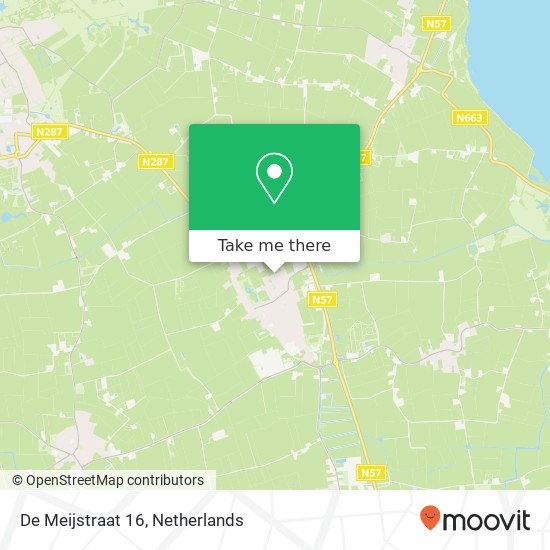 De Meijstraat 16, 4353 CA Serooskerke Karte