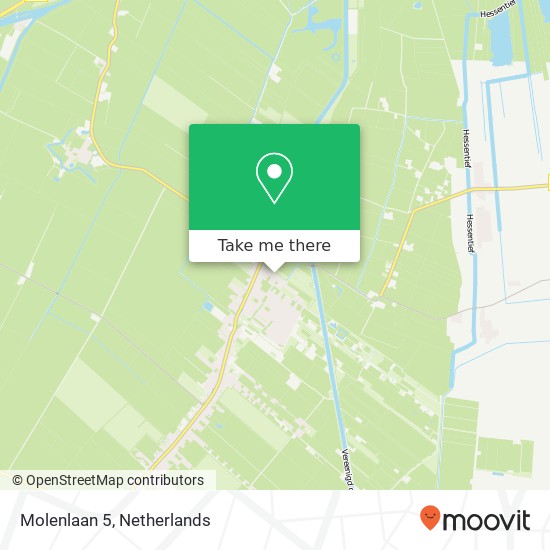 Molenlaan 5, 9695 HT Bellingwolde map