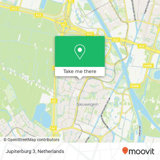 Jupiterburg 3, 3437 GP Nieuwegein Karte