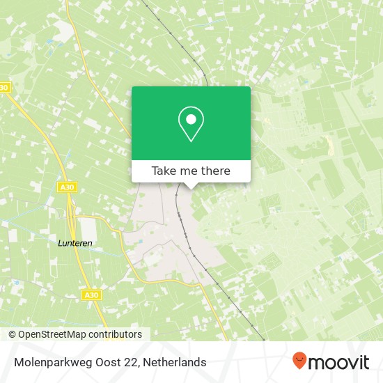 Molenparkweg Oost 22, 6741 ZS Lunteren Karte