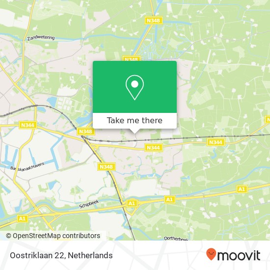 Oostriklaan 22, 7423 SC Deventer map