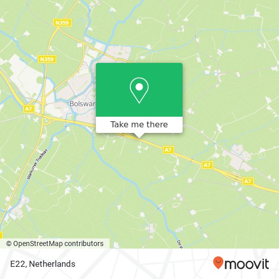 E22, 8701 Bolsward map