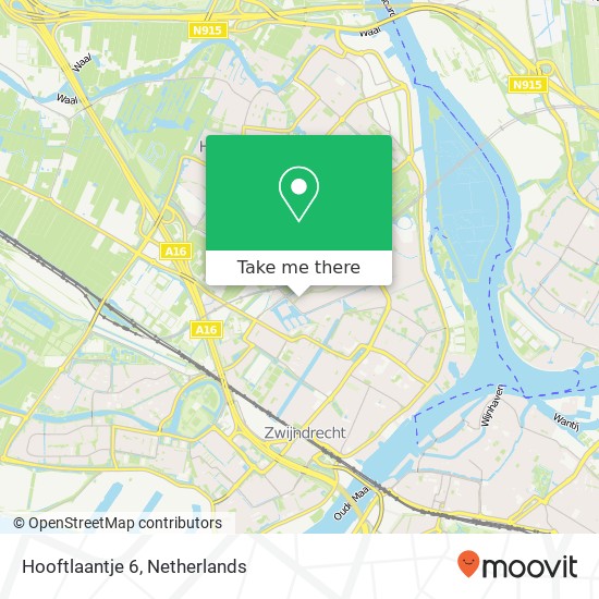 Hooftlaantje 6, 3343 EK Hendrik-Ido-Ambacht map