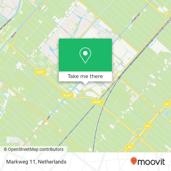 Markweg 11, 2153 PG Nieuw-Vennep map