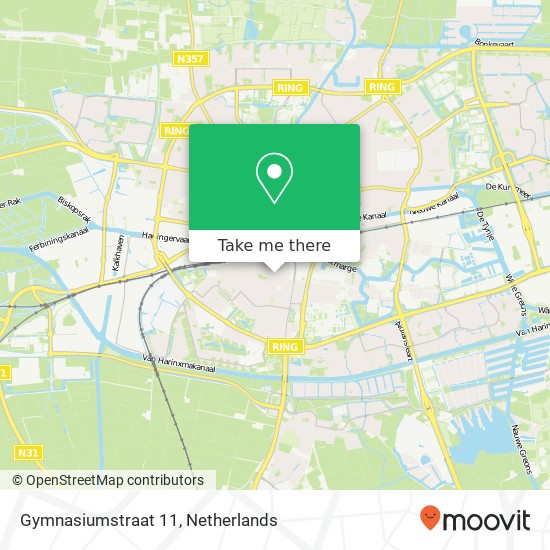 Gymnasiumstraat 11, 8932 GT Leeuwarden map