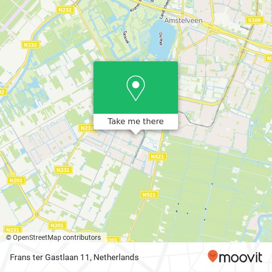 Frans ter Gastlaan 11, 1187 TM Amstelveen map